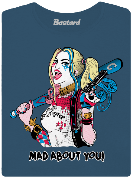 Joker és Harley prémium női póló Petrol Blue