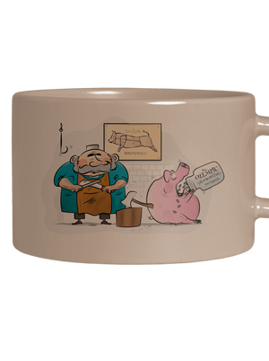 Hentes és disznó macaron bögre Brown Macaron