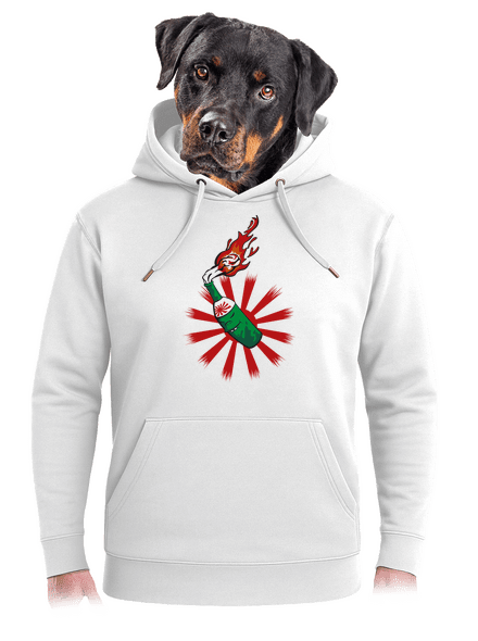 Kamikaze unisex prémium pulóver Snowwhite