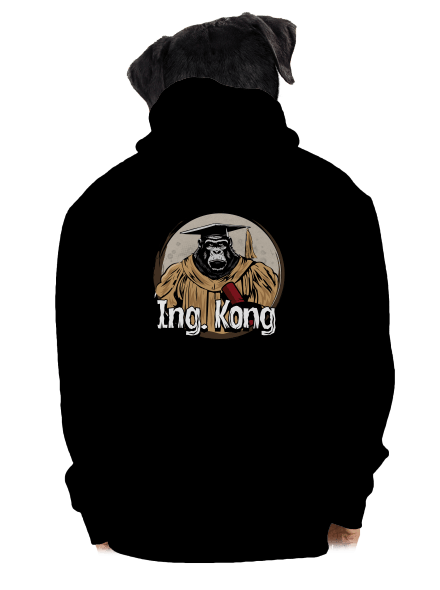 Ing. Kong cipzáras férfi pulóver Black