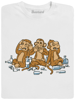 Majom trió férfi hosszú ujjú póló White