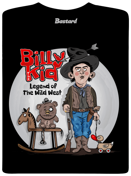 Billy The Kid férfi hosszú ujjú póló Black
