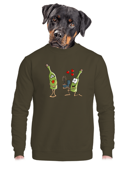 A bor szeretete unisex crewneck Urban Khaki