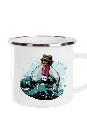 USB üzenet egy üvegben pléhbögre White