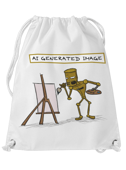 AI generated image hátizsák White