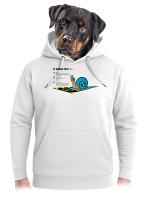 Snail test unisex prémium pulóver Snowwhite