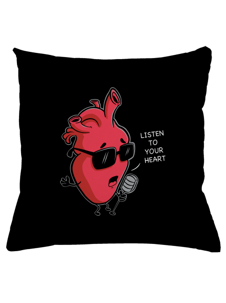 Listen to your heart párna Black