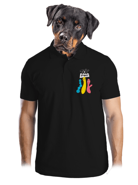 Játékháború férfi pólóingek Black