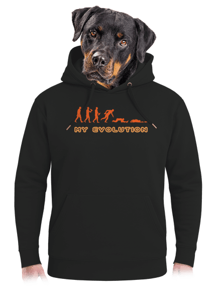 My Evolution unisex prémium pulóver Dark Black