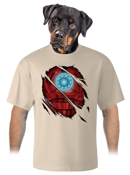 Ironman unisex túlméretezett póló Almond