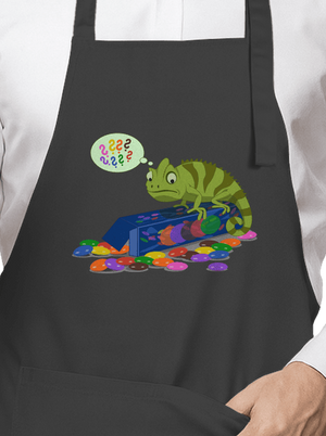 Zavart kaméleon kötény Dark Grey