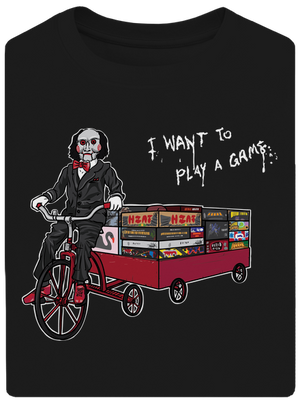 I want to play a game unisex túlméretezett póló Black