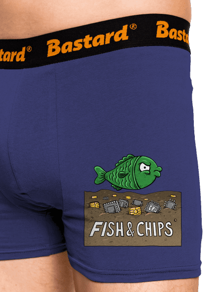 Fish and IT chips boxeralsó Blue Navy