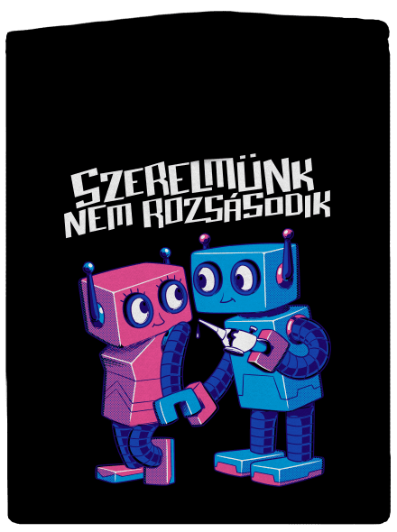 Robotok cipzáras női pulóver Black