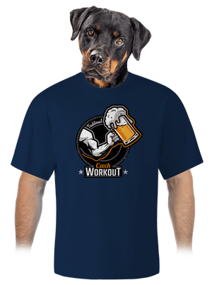 Czech workout unisex túlméretezett póló Midnight Blue