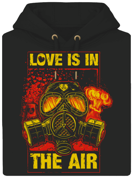 Love is in the air unisex prémium pulóver Dark Black