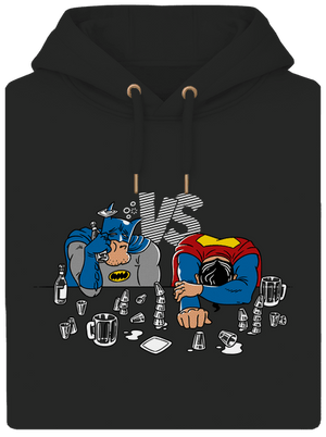 A szuperhősök harca unisex prémium pulóver Dark Black