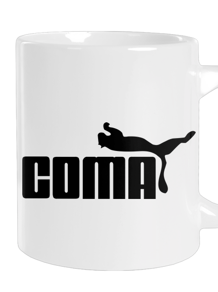 Coma nagy bögre White