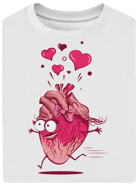 Szerelmes szívek unisex túlméretezett póló White