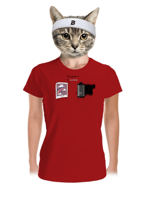 Légy pozitív női sportpóló Red Mal