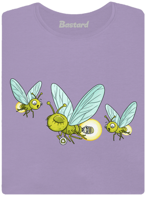 Szentjánosbogár női póló elasztikus alsó szegéllyel Lavender