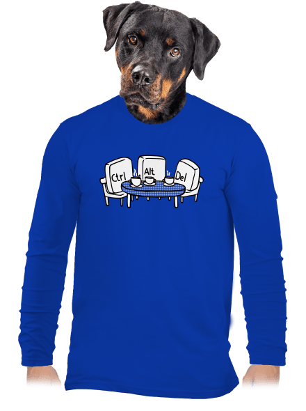 Elválaszthatatlan haverok férfi hosszú ujjú póló Royal Blue