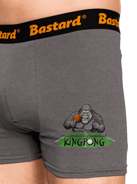 King pong boxeralsó Gray Melange