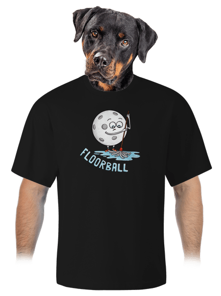 Floorball unisex túlméretezett póló Black
