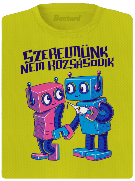 Robotok női sportpóló Neon Yellow