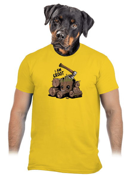 I Am Groot férfi póló Gold