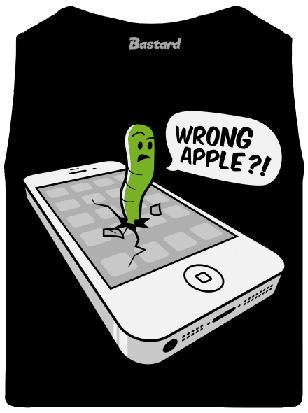 Wrong apple férfi trikó Black