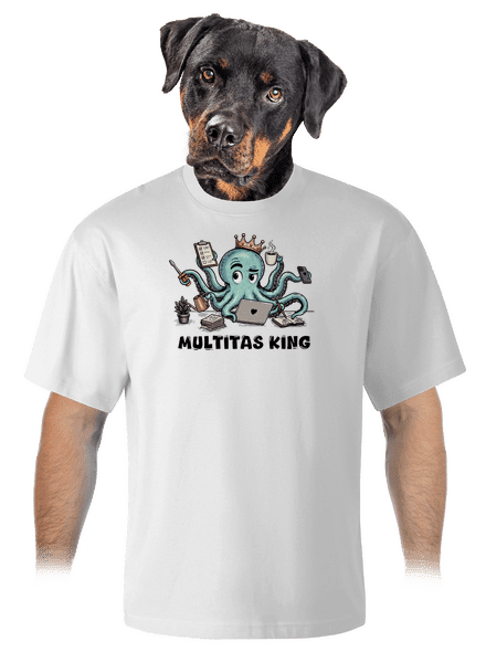 Multitas king unisex túlméretezett póló White