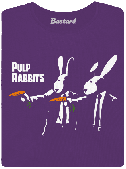 Pulp Rabbits prémium női póló Purple