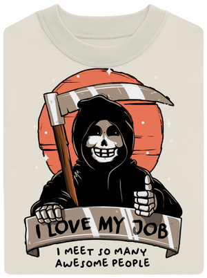 I love my job unisex crewneck Off White