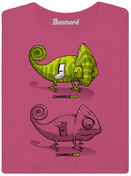 ChameleON ChameleOFF prémium női póló Magenta