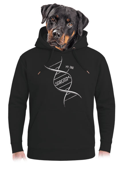 Sarcasm unisex prémium pulóver Dark Black