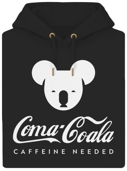 Coma Coala unisex prémium pulóver Dark Black