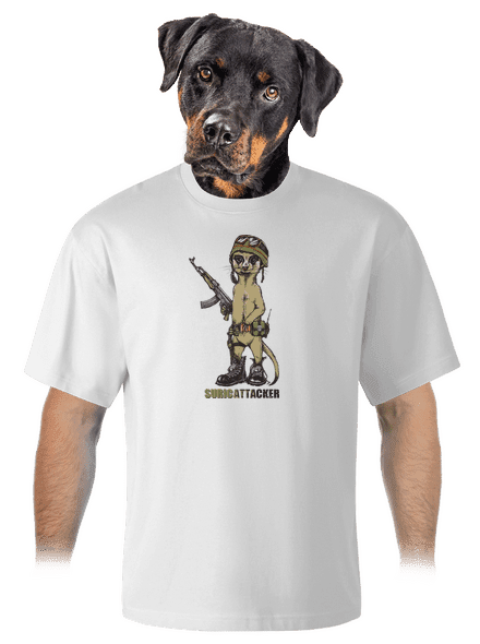 Suricattacker unisex túlméretezett póló White