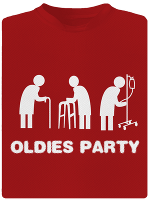 Oldies party férfi sportpóló Red Mal