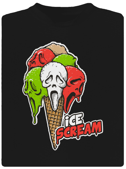 Ice Scream férfi sportpóló Black