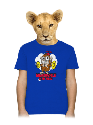 Monkey in my head gyerek póló Royal Blue