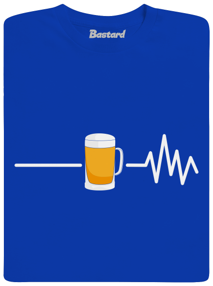 Beer help férfi hosszú ujjú póló Royal Blue