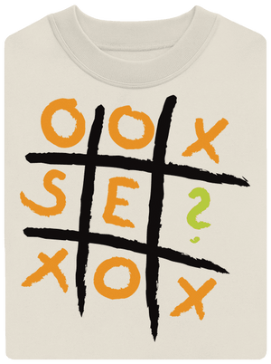 Piškvorky unisex crewneck Off White