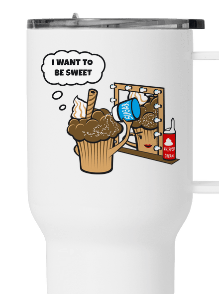 Sweet muffin termosz bögre White