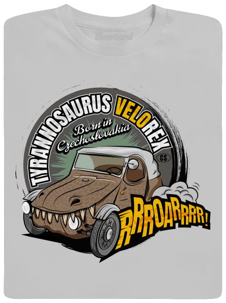 Tyrannosaurus Velorex férfi póló Pacific Grey