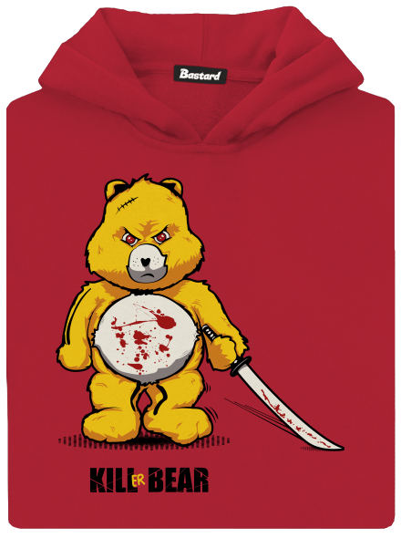 Killer bear gyerek kenguruzsebes pulóver Fire Red