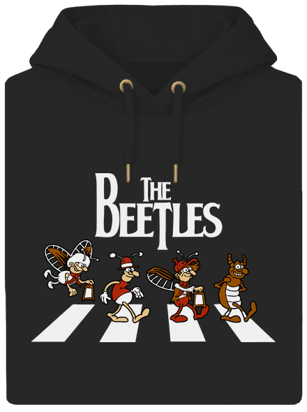 Beatles unisex prémium pulóver Dark Black