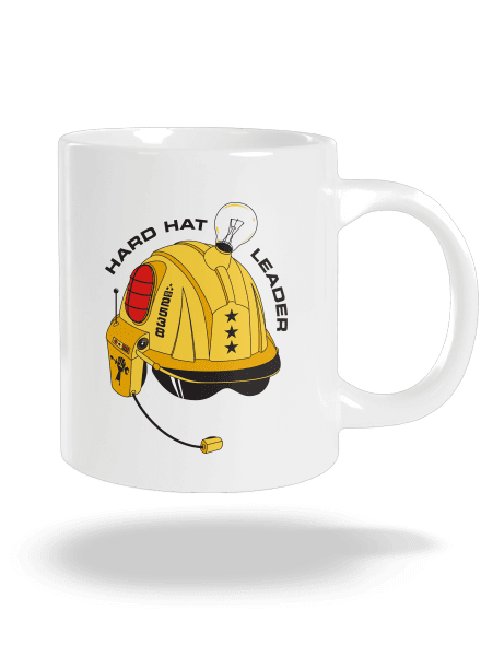 Hard hat leader nagy bögre White