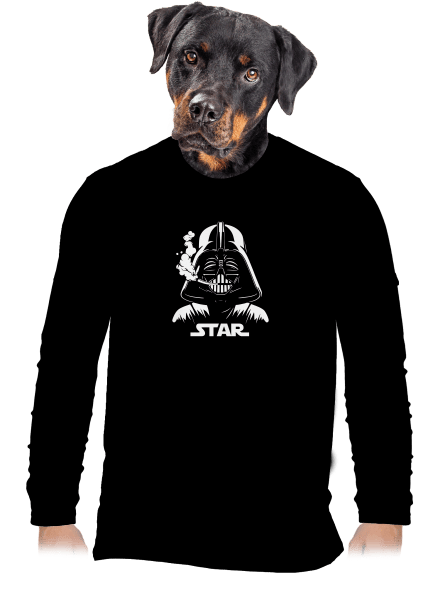Darth Star férfi hosszú ujjú póló Black