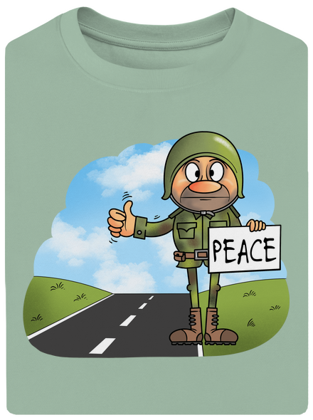 Peace unisex túlméretezett póló Sage